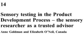 Sensory Testing in the Product Development Process